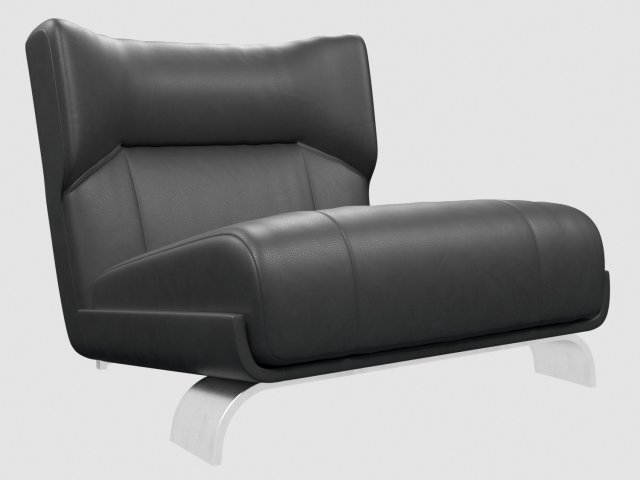 vicenzo de cotiis dc103b lounge chair black leather 3D Модель .c4d .max .obj .3ds .fbx .stl .blend