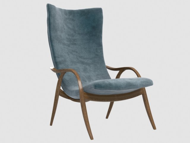 signature armchair fh429 by carl hansen 3Dモデル .c4d .max .obj .3ds .fbx .stl .blend 