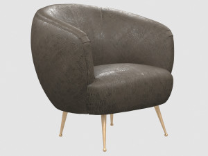 souffle chair unruched by kelly wearstler 3D Model