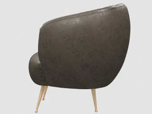 souffle chair unruched by kelly wearstler 3D Model