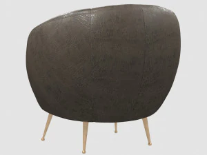 souffle chair unruched by kelly wearstler 3D Model