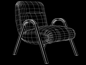 camden lounge chair by kelly wearstler 3d 3D Model