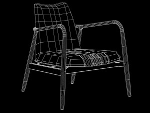 chair charles all black pols potten Modèle 3D