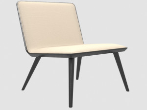 spine lounge wood base fredericia 3D 모델