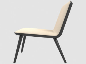 spine lounge wood base fredericia 3D-Modell