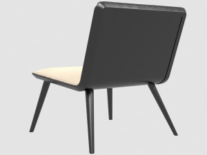 spine lounge wood base fredericia 3D-Modell
