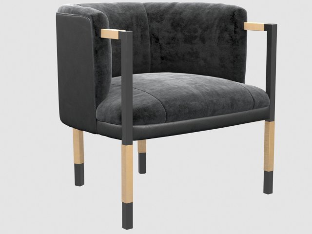 larchmont chair mink shearling by kelly wearstler 3Dモデル .c4d .max .obj .3ds .fbx .stl .blend 