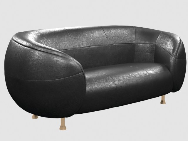 lucien sofa bubby black by kelly wearstler 3D 模型 .c4d .max .obj .3ds .fbx .stl .blend 