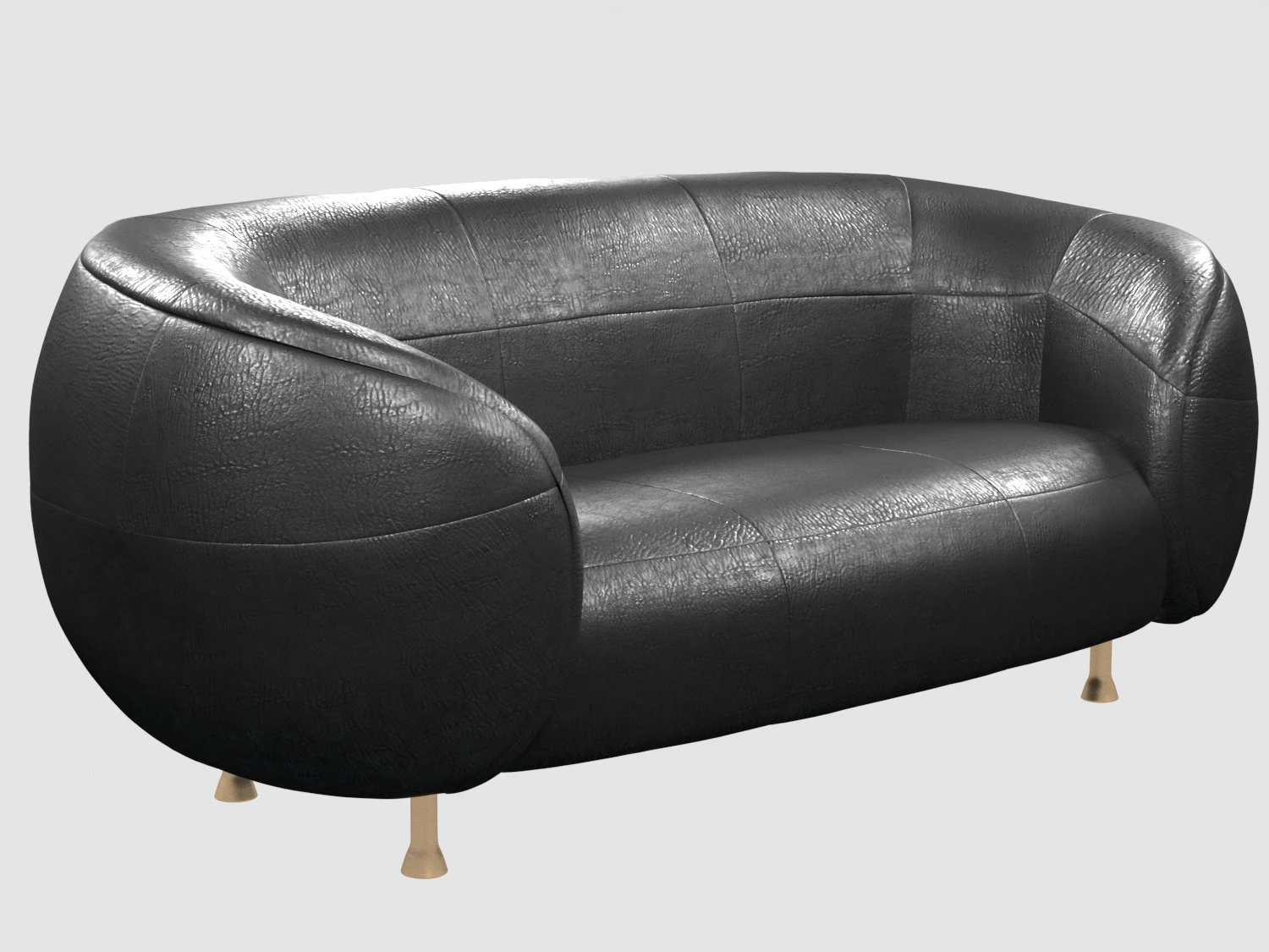lucien sofa bubby black by kelly wearstler 3D Model .c4d .max .obj .3ds .fbx .stl .blend 