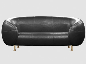 lucien sofa bubby black by kelly wearstler 3D 模型