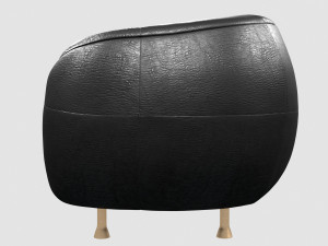 lucien sofa bubby black by kelly wearstler 3D 模型