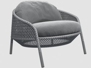 ahnda lounge chair graphite dedon 3Dモデル