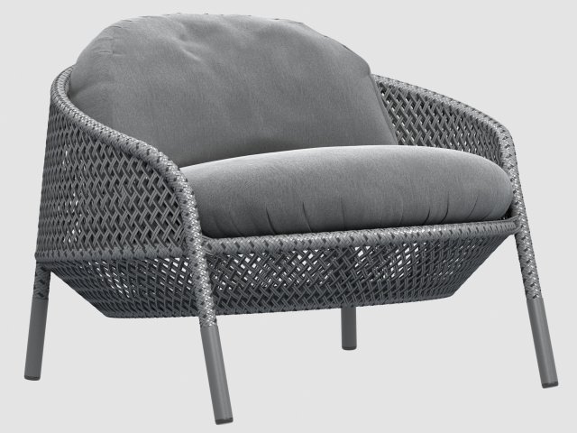 ahnda lounge chair graphite dedon 3Dモデル .c4d .max .obj .3ds .fbx .stl .blend 