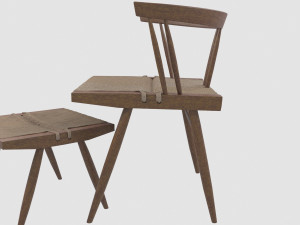 seagrass chair george nakashima Modelo 3D