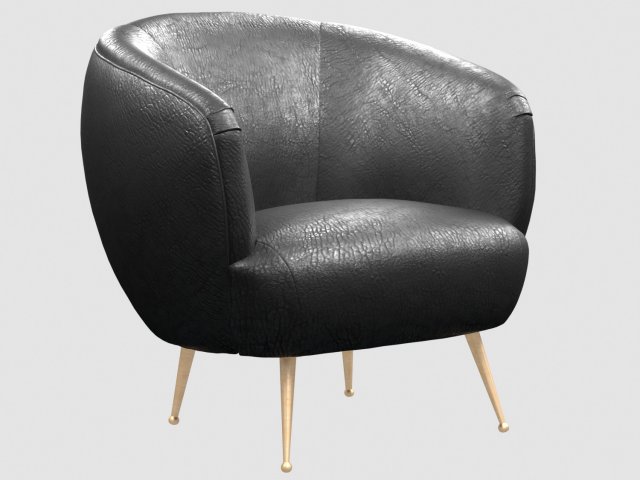 souffle chair unruched bubbly black by kelly wearstler Modèle 3D .c4d .max .obj .3ds .fbx .stl .blend 