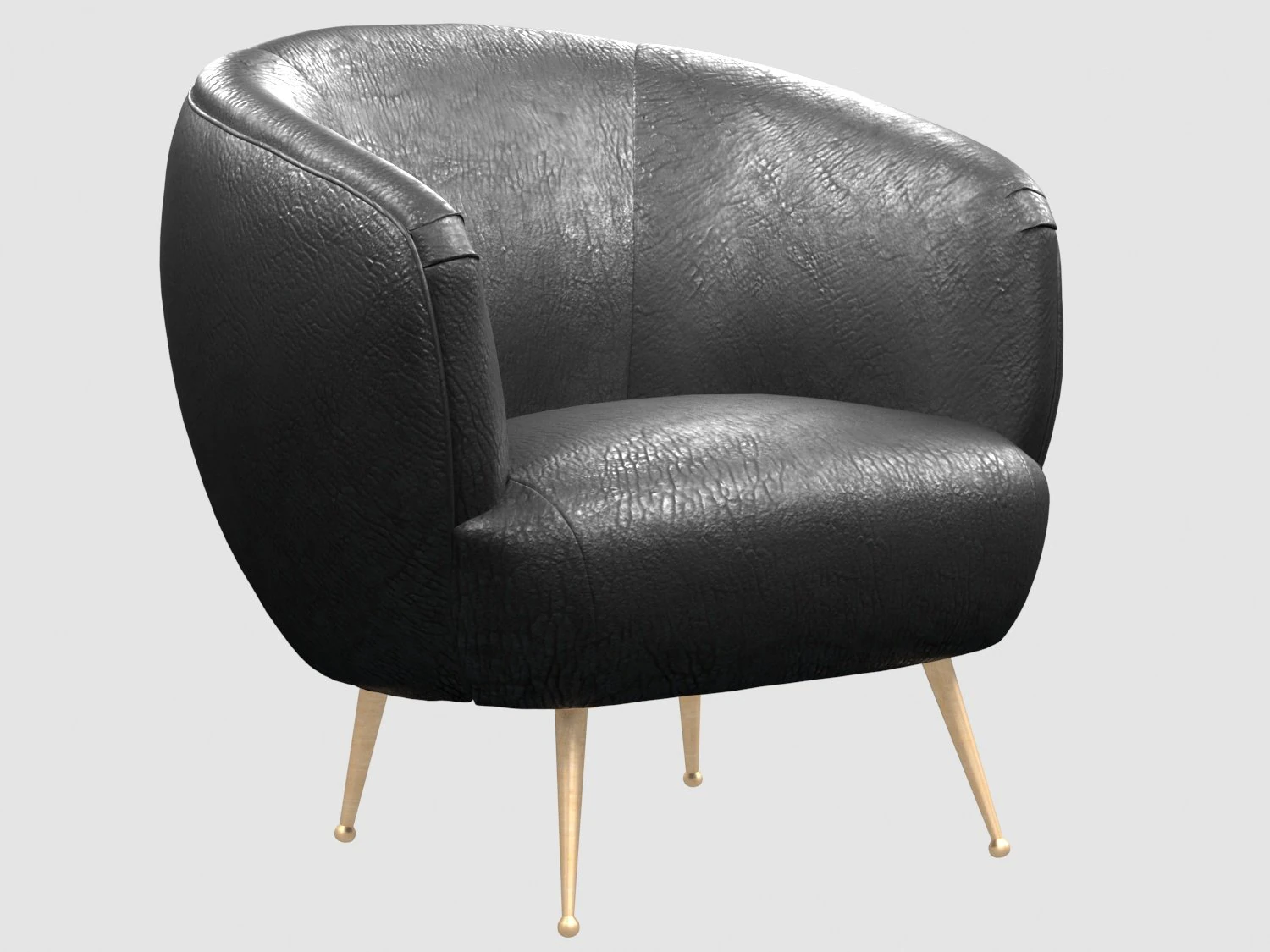 souffle chair unruched bubbly black by kelly wearstler 3D Model .c4d .max .obj .3ds .fbx .stl .blend 