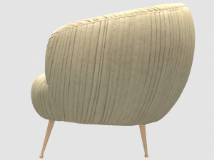 souffle settee ruched leather beig kelly wearstler 3Dモデル