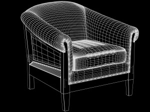 avis nude armchair crearte collection roxy reborn 3D 모델