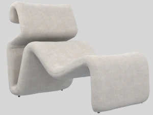 etcetera lounge chair and stool by jan ekselius 3D Model