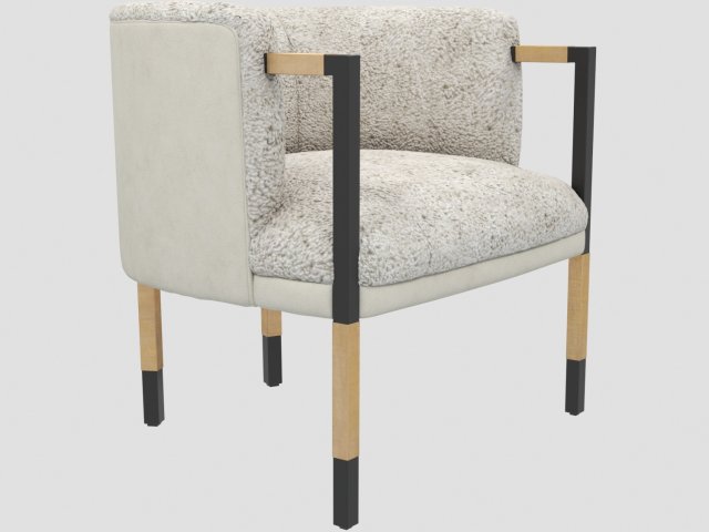 larchmont chair burnished bronze pewter by kelly wearstler Modelo 3D .c4d .max .obj .3ds .fbx .stl .blend 