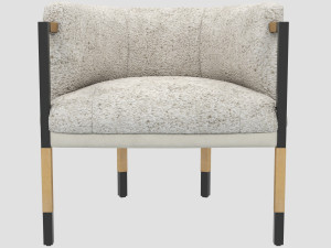 larchmont chair burnished bronze pewter by kelly wearstler Modelo 3D