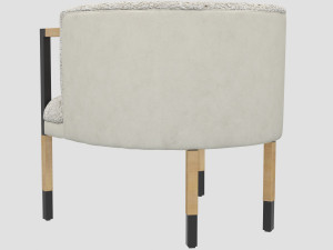 larchmont chair burnished bronze pewter by kelly wearstler Modelo 3D
