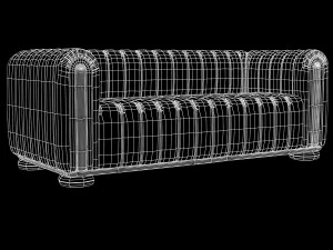 club 1910 sofa by josef hoffmann 3D Model