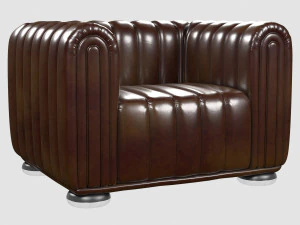 sedia club 1910 di josef hoffmann Modello 3D