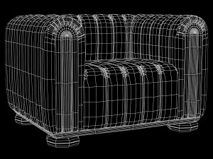 club 1910 chair by josef hoffmann 3D Модель