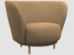 dandy armchair by massproductions 3D Model