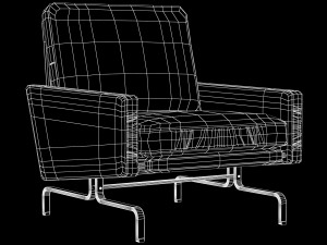 pk31 lounge chair poul kjaerholm Model 3D