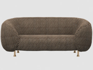 lucien sofa oblique ebony kelly wearstler 3D-Modell