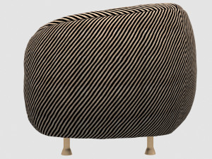 lucien sofa oblique ebony kelly wearstler 3D-Modell