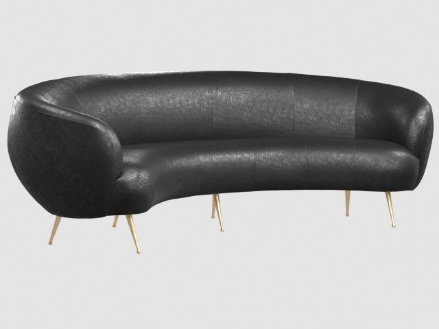 souffle banquette bubbly black by kelly wearstler 3D 모델 .c4d .max .obj .3ds .fbx .stl .blend 