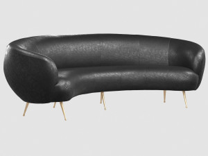 souffle banquette bubbly black by kelly wearstler 3Dモデル