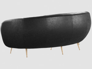 souffle banquette bubbly black by kelly wearstler 3D 모델