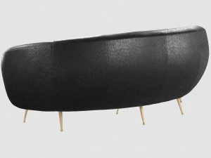 souffle banquette bubbly black by kelly wearstler 3D Model