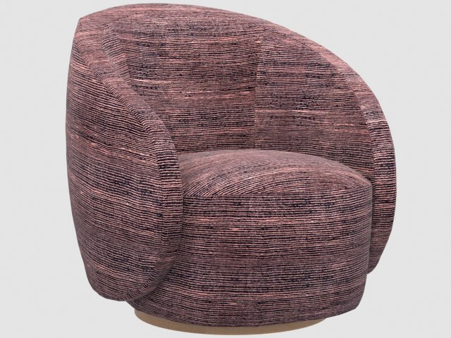 wetherly swivel chair stroke fabric in shell onyx kelly wearstler 3Dモデル .c4d .max .obj .3ds .fbx .stl .blend
