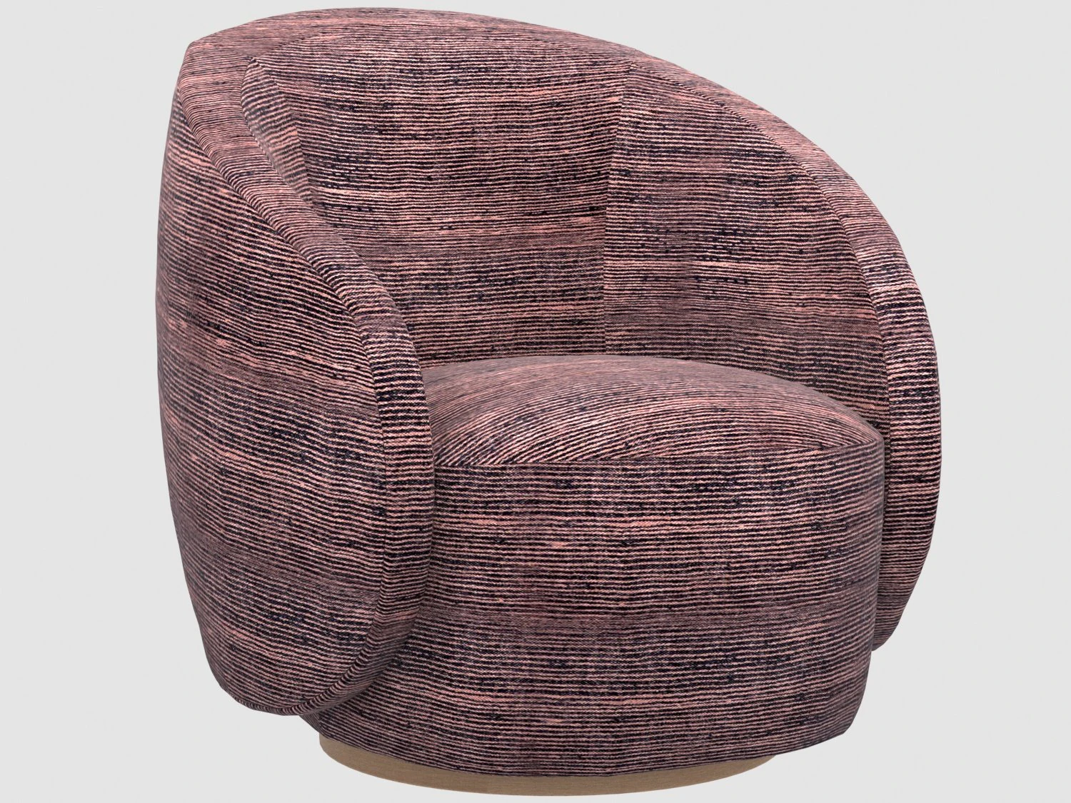 wetherly swivel chair stroke fabric in shell onyx kelly wearstler 3D Model .c4d .max .obj .3ds .fbx .stl .blend 