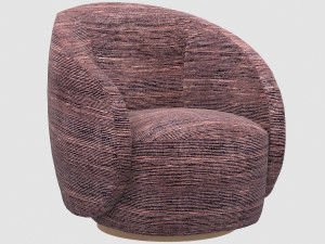 wetherly swivel chair stroke fabric in shell onyx kelly wearstler 3D 模型