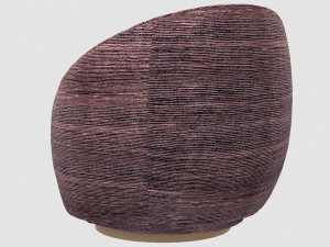 wetherly swivel chair stroke fabric in shell onyx kelly wearstler 3Dモデル