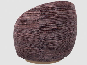 wetherly swivel chair stroke fabric in shell onyx kelly wearstler 3D Model