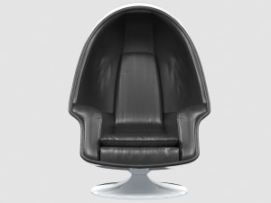 alpha chamber egg chair and ottoman lee west Model 3D