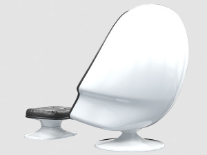 alpha chamber egg chair and ottoman lee west Model 3D