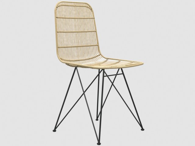 darling rattan chair by bloomingville 3D Model .c4d .max .obj .3ds .fbx .stl .blend