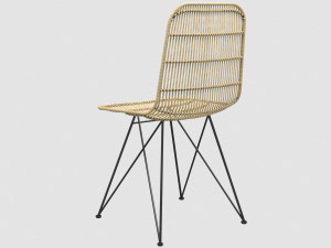 darling rattan chair by bloomingville 3D Model
