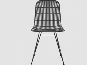 darling rattan chair all black by bloomingville 3Dモデル