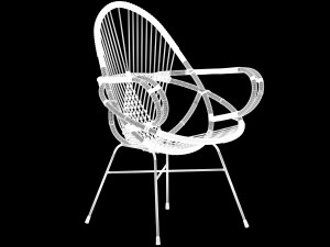 diamond rattan armchair wend studio Modèle 3D