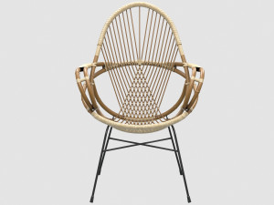 diamond rattan armchair wend studio Modèle 3D
