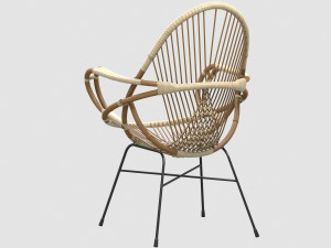 diamond rattan armchair wend studio Modèle 3D